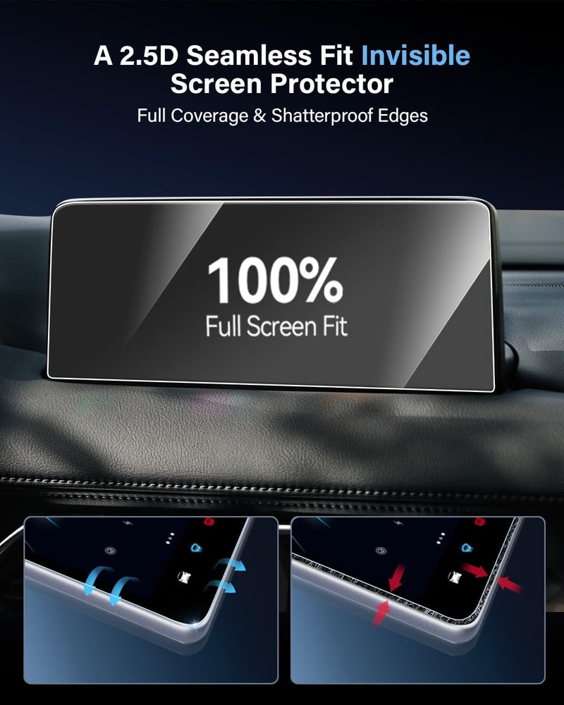 WEIPIN For Glossy Tempered Glass 2021 2022 2023 2024 2025 Mazda CX5& CX9 10.25 Inch Touchscreen Screen Protector - CX5& CX9 (2.5 S Carbon Edition/2.5 S Premium/2.5 S Carbon Turbo) Accessories - Image 3